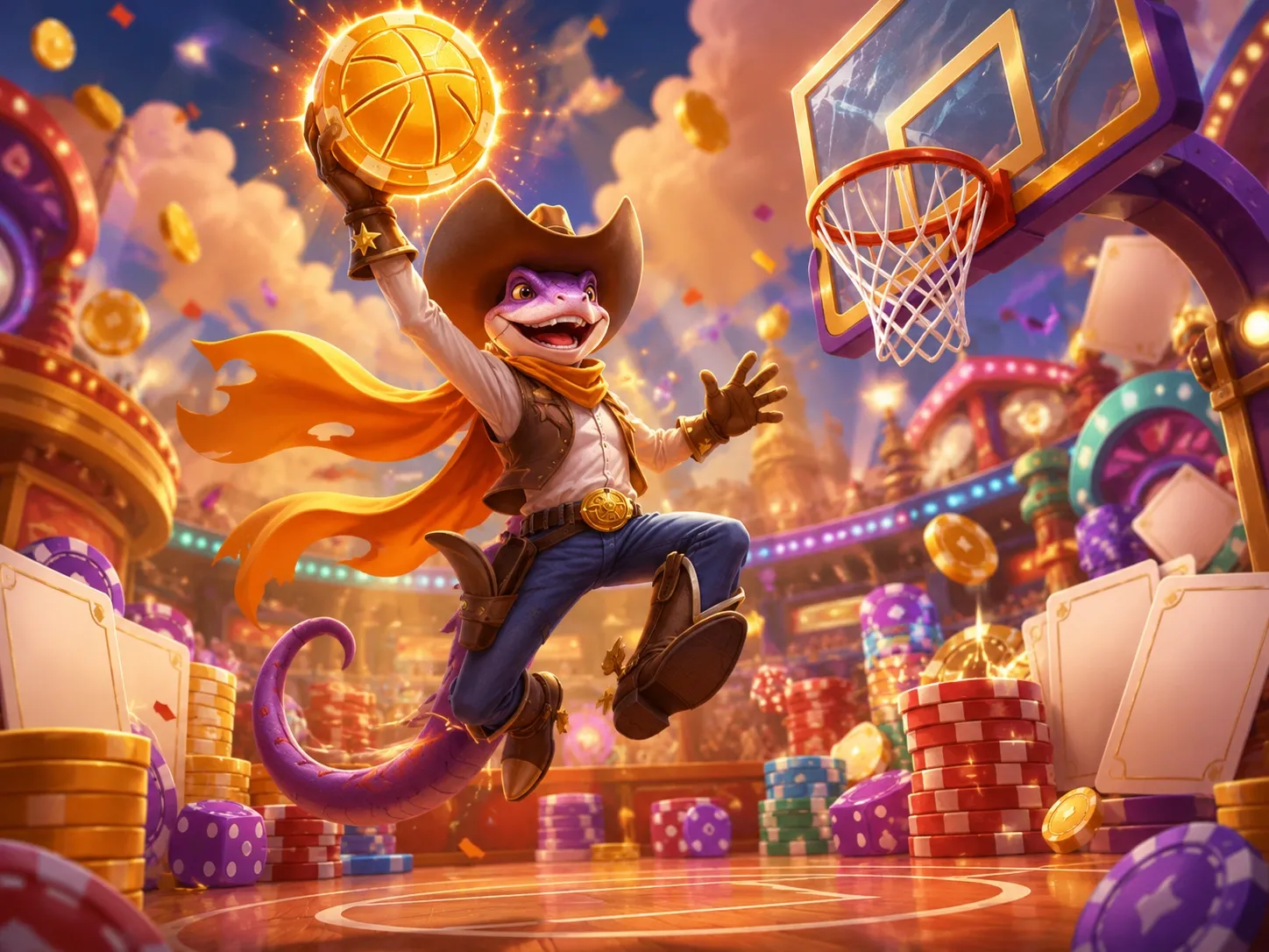 Basketball lizard coins